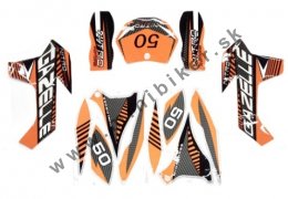 Samolepky, polepy Minicross Gazelle 49cc, ECO oranžová