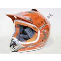 Moto prilba Cross NEX Racing oranžová M