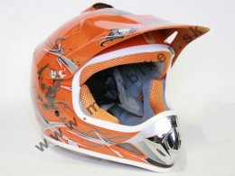 Moto prilba Cross NEX Racing oranžová